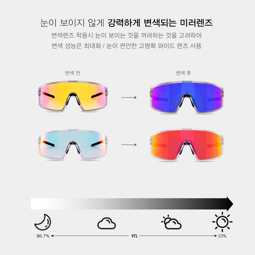 AKRO - ALLEDOS Mirror Sport Sunglasses - Black/Blue Mirror