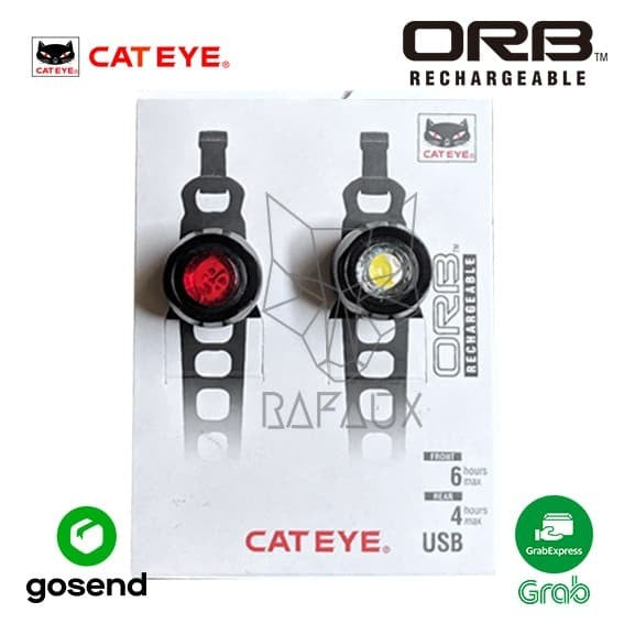 CATEYE ORB RECHARGEABLE Lampu Depan Belakang Sepeda LED