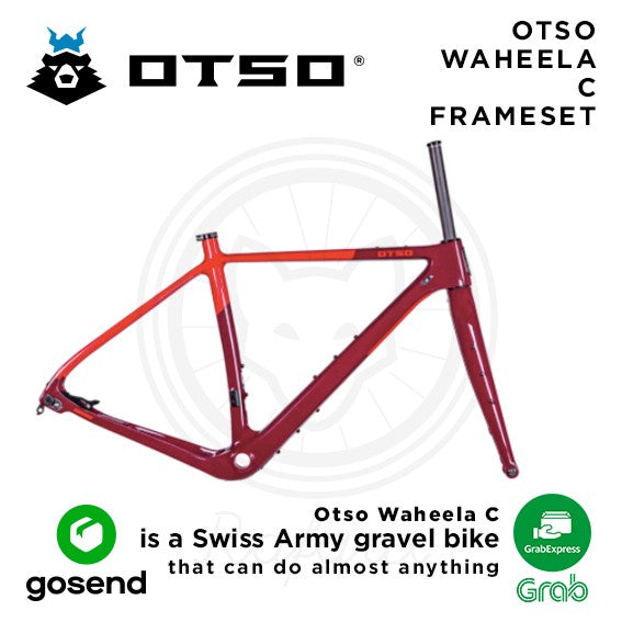 OTSO WAHEELA C Frameset Only BURGUNDY RED - MEDIUM