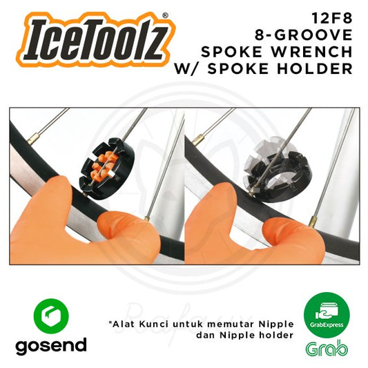 ICETOOLZ 8-Groove Spoke Wrench Alat Setel Ruji Sepeda 12F8