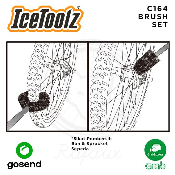 ICETOOLZ Brush Set Sikat Pembersih Ban Spocket Sepeda C164