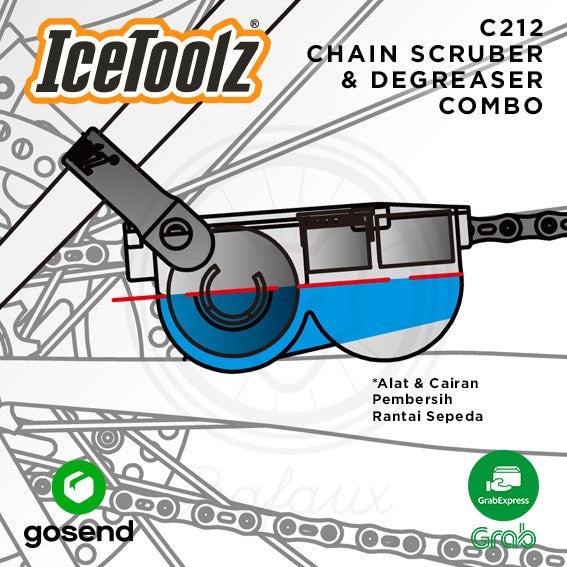 ICETOOLZ Chain Scrubber Degreaser Combo Pembersih Rantai Sepeda C212