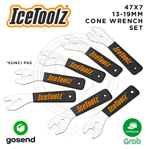 ICETOOLZ Cone Wrench Set 13-19mm Kunci Pas Sepeda 7 Kunci 47X7