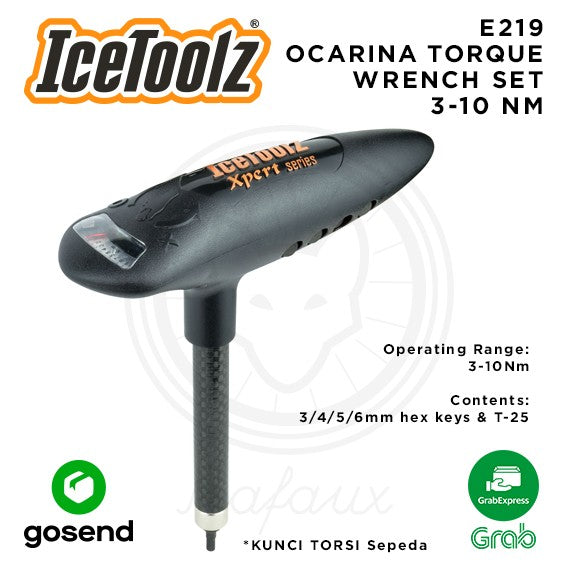 ICETOOLZ Ocarina Torque Wrench Set 3-10 Nm Kunci Torsi Sepeda E219