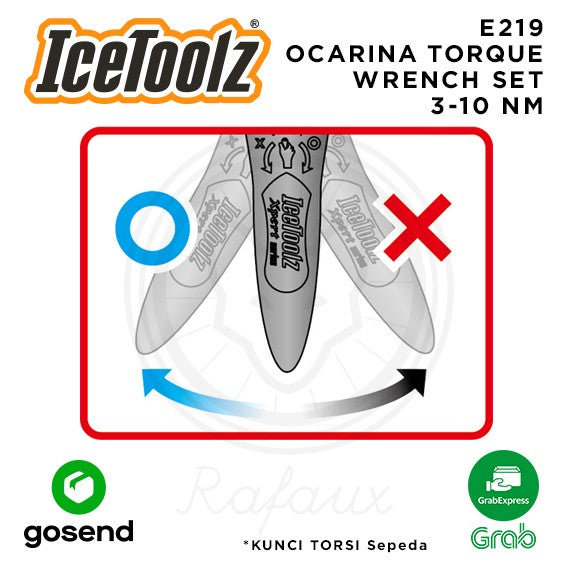 ICETOOLZ Ocarina Torque Wrench Set 3-10 Nm Kunci Torsi Sepeda E219