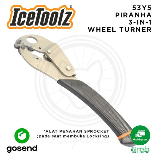 ICETOOLZ Piranha Wheel Turner Alat Penahan Sprocket Sepeda 53Y5