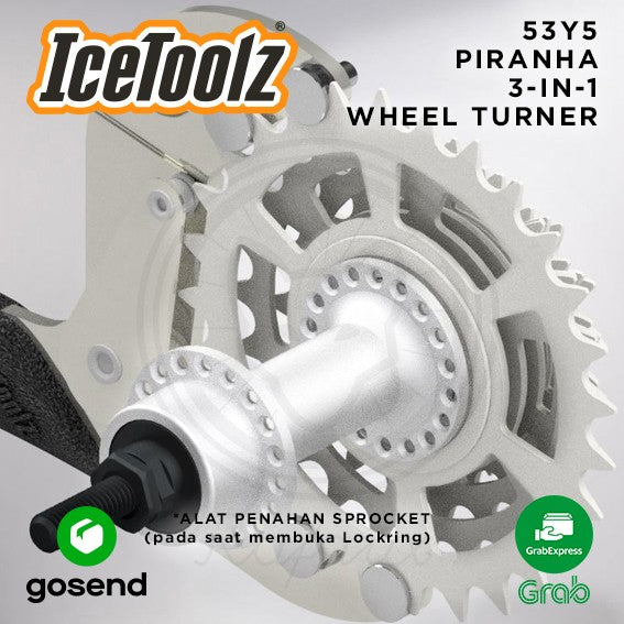 ICETOOLZ Piranha Wheel Turner Alat Penahan Sprocket Sepeda 53Y5