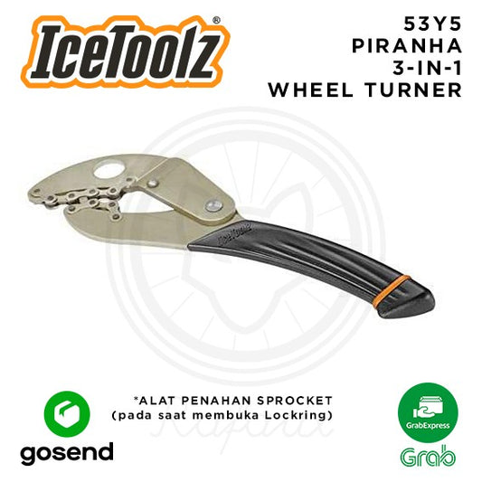 ICETOOLZ Piranha Wheel Turner Alat Penahan Sprocket Sepeda 53Y5