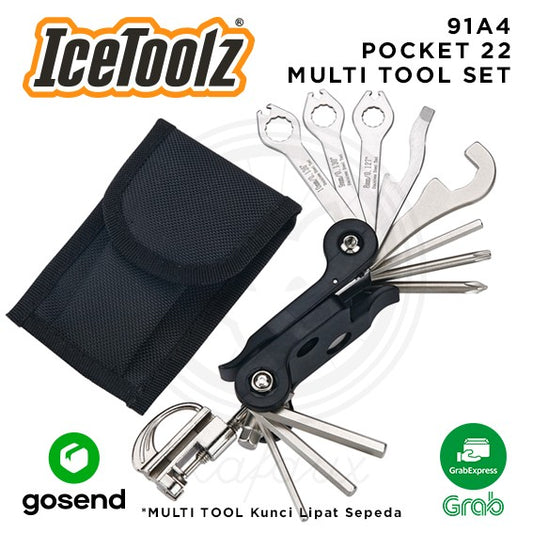 ICETOOLZ Pocket 22 Multi Tool Set Kunci Lipat Sepeda 91A4