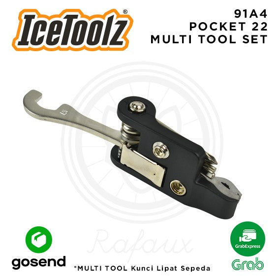 ICETOOLZ Pocket 22 Multi Tool Set Kunci Lipat Sepeda 91A4