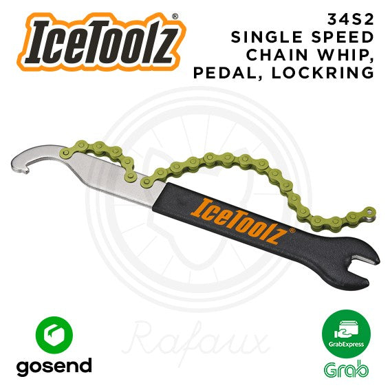 ICETOOLZ Single Speed Chain Whip Alat Sprocket Lockring Sepeda 34S2