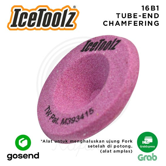 ICETOOLZ Tube End Chamfering Alat Amplas Fork Sepeda Carbon Alloy 16B1