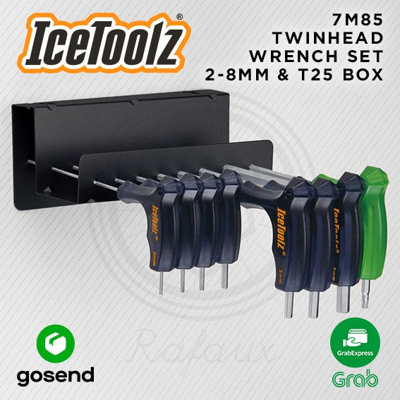 ICETOOLZ Twinhead Wrench Set Kunci L T25 Set Sepeda 7M85